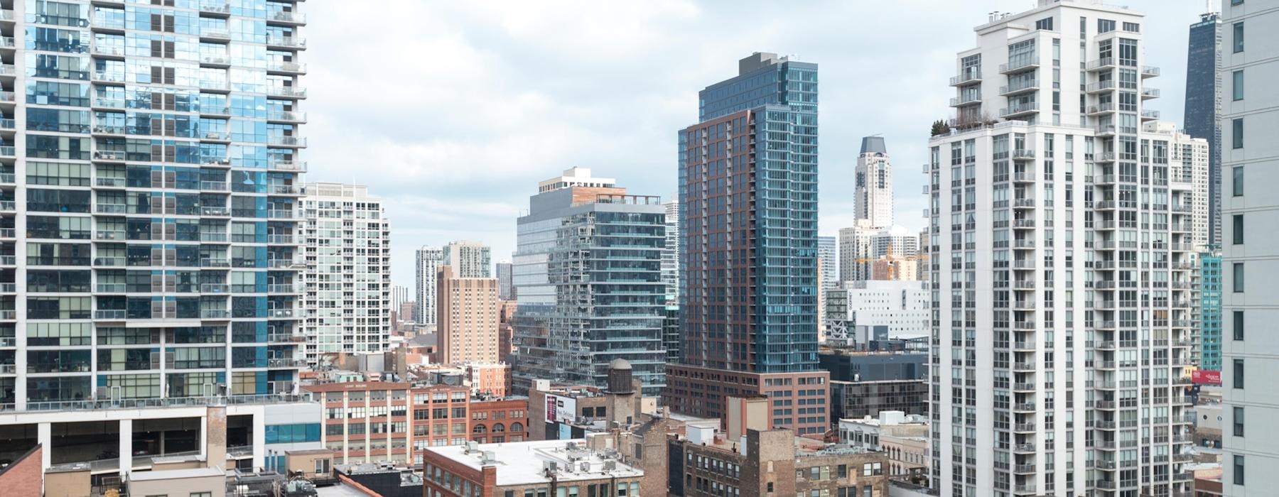 a city with many buildings